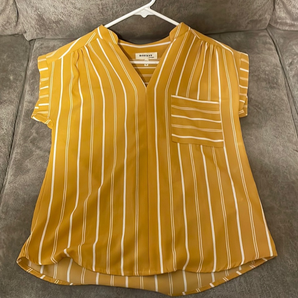 Monteau Los Angeles striped blouse.